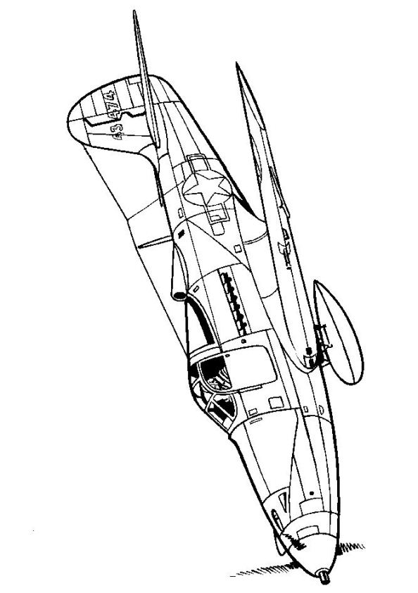 Vought F4u Corsair Coloring Page Coloring Pages